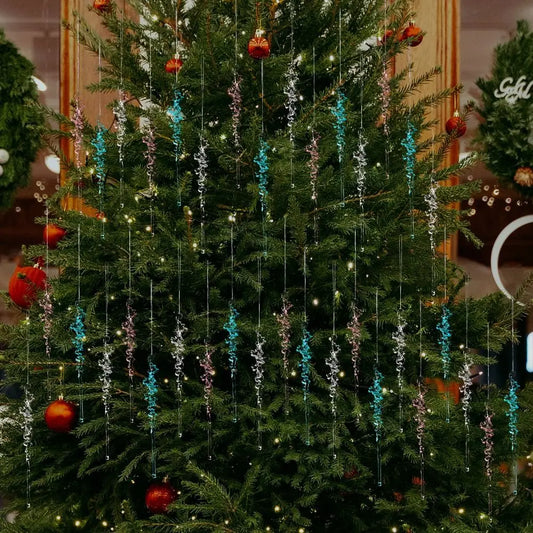 Sterrenhelder – Set van 12 Transparante Hangende Kerststerren
