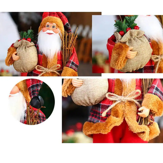 Kerstmanpop Feestdecoratie – 30 cm Kerstfiguur voor Binnen