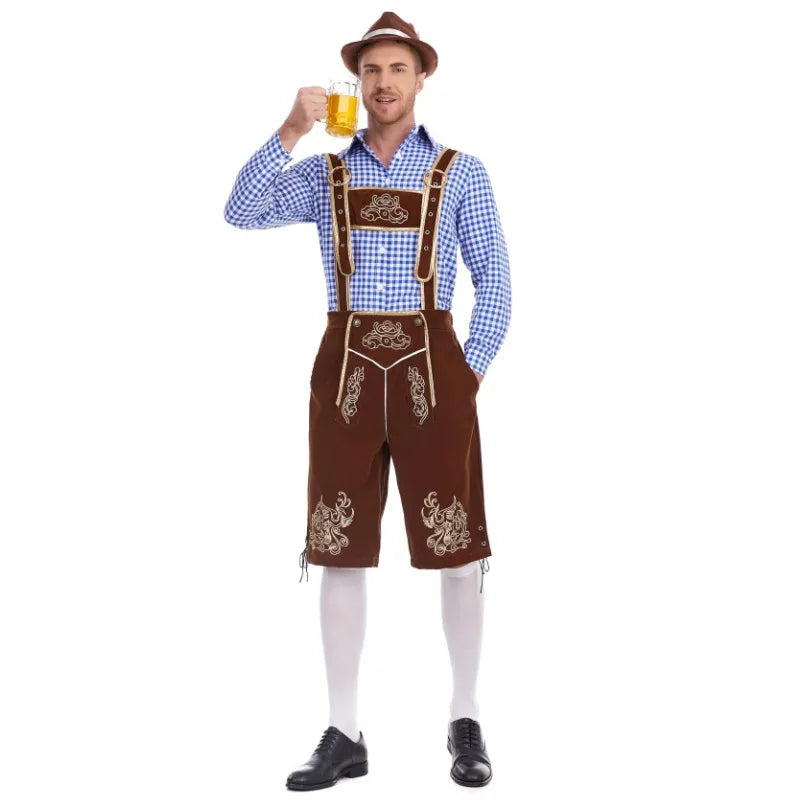 AlpenFeest Heren Oktoberfest Kostuumset met Shirt en Hoed
