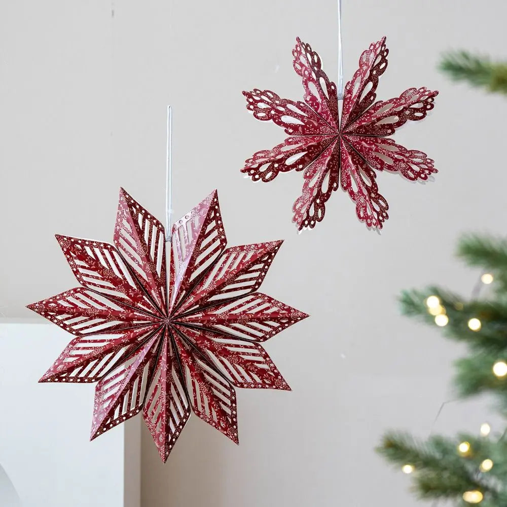 Winterster 3D Sneeuwvlok Lampenkap voor Kerstdecoratie 30 cm