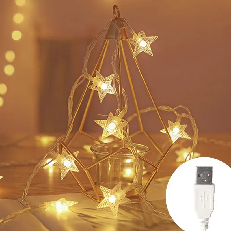 LED Sterren Lichtslinger voor Binnen en Buiten, USB of Batterij