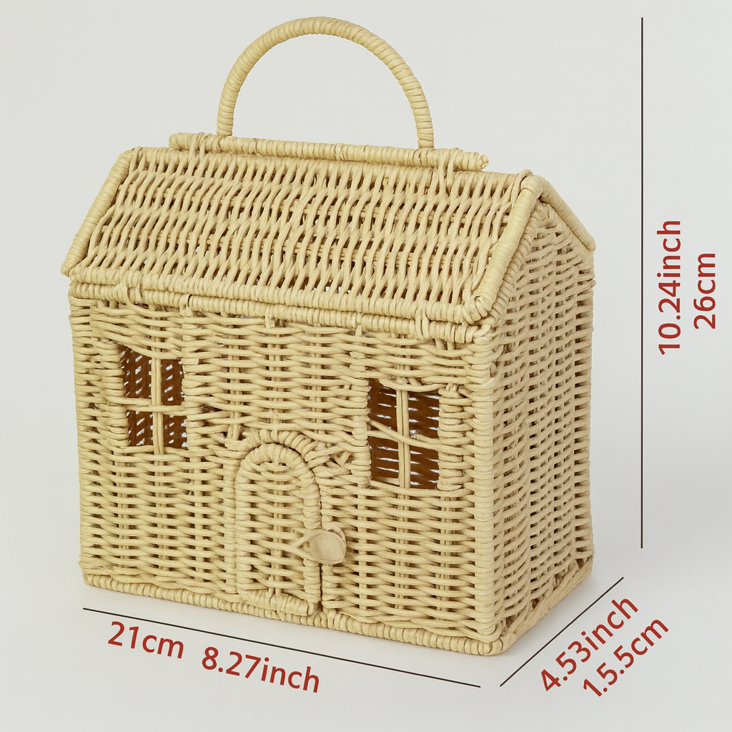 Elin Opbergmand met Strik – Decoratieve Mand voor Huis en Kantoor
