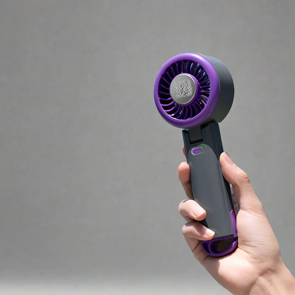 KoelGrip Mini Ventilator met Koelplaat Oplaadbaar en 100 Snelheden
