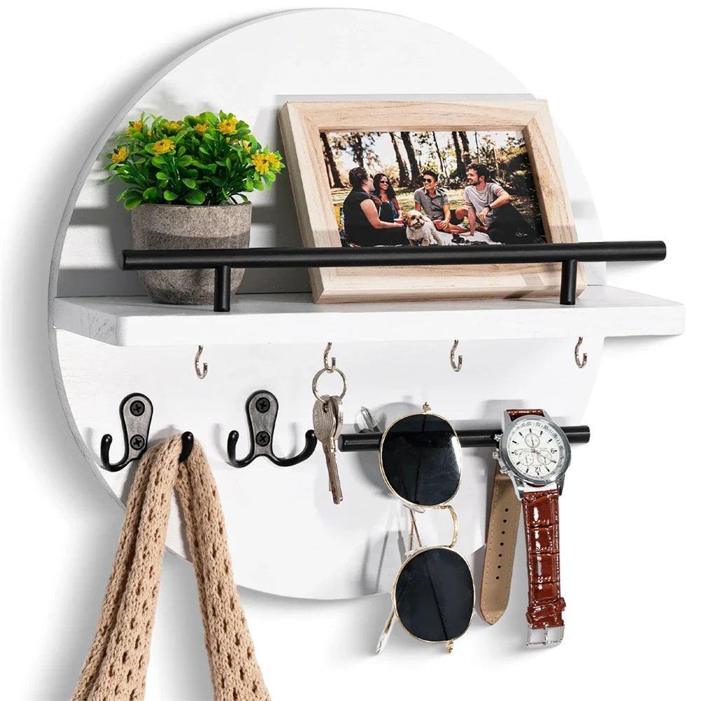 Ronde Sleutelhouder Wand – Ruimtebesparende Organizer voor Hal
