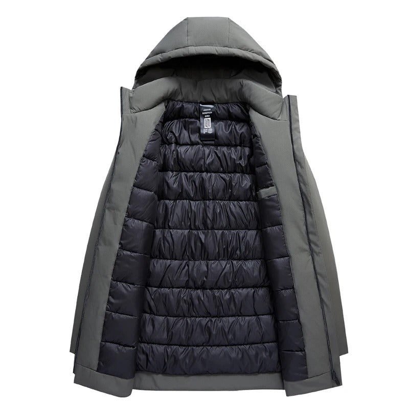 Warme Heren Winterjas Nordvik met Afneembare Capuchon