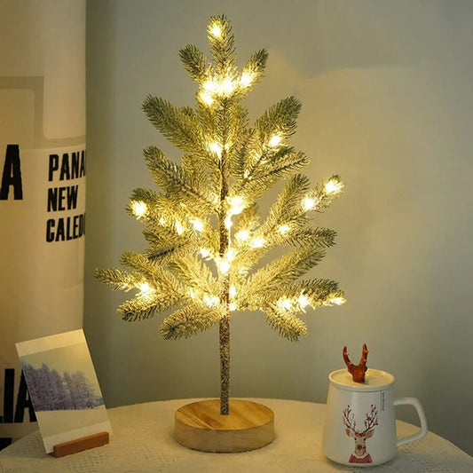 WinterGloed LED Kerstboom 50 cm met Warm Licht en Sneeuwbasis