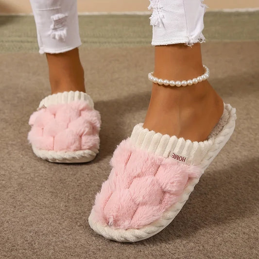 Dames Fluffy Huisslippers Zoravelle met Zachte Voering en Open Neus