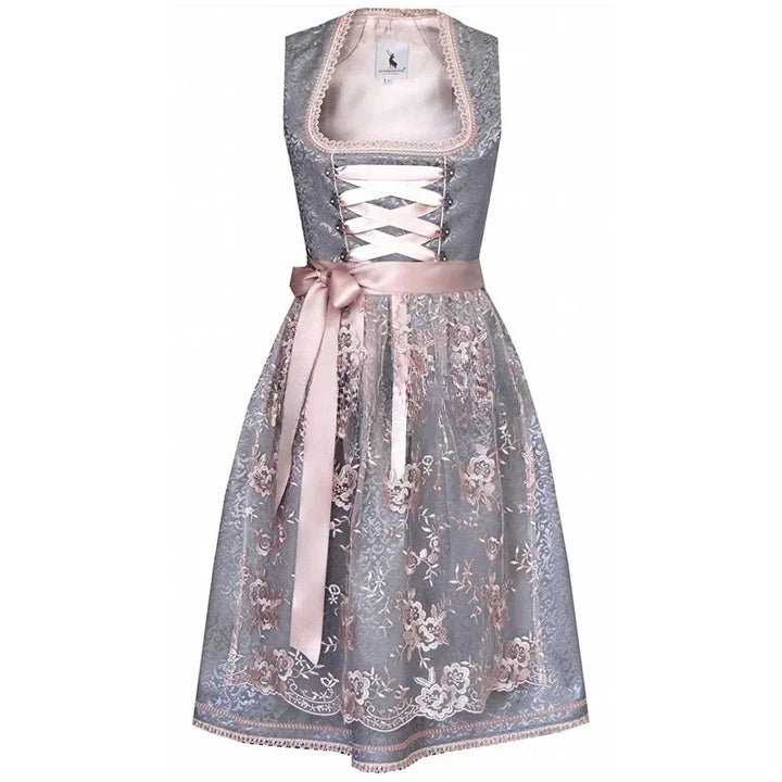 Dames Oktoberfest Dirndl – Klassieke Beierse Jurk met Pofmouwen