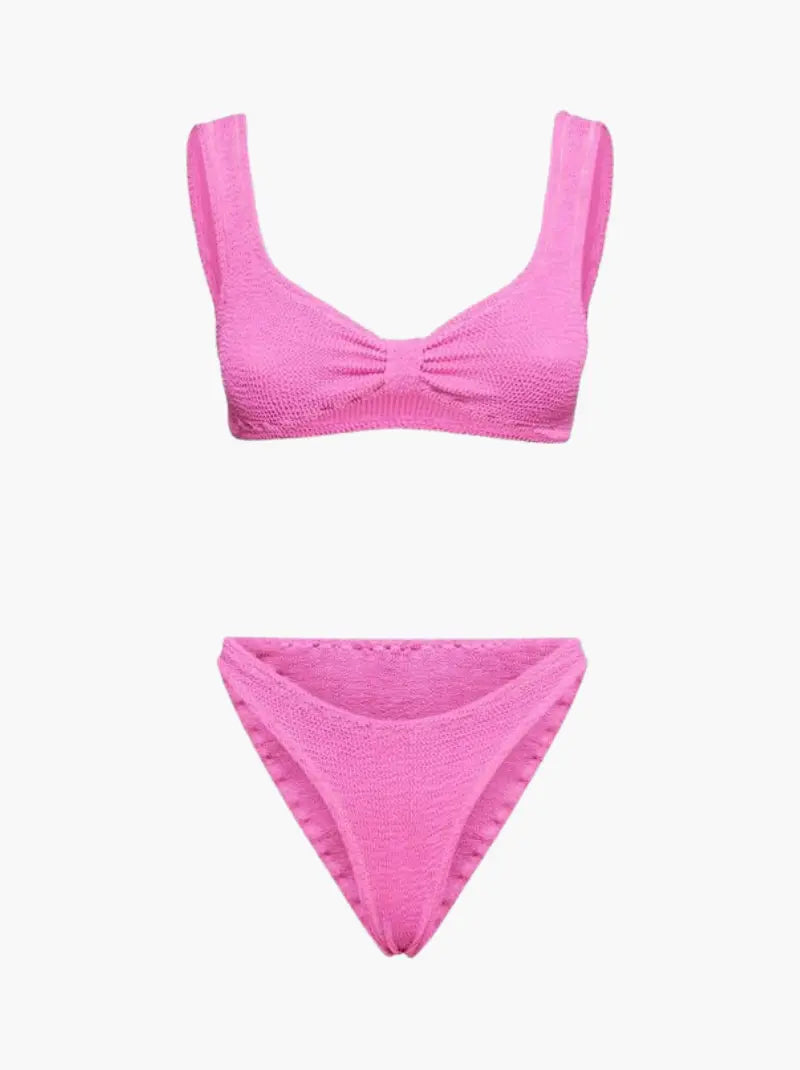 Dames Lila Bikini Amélie – Tweedelig Geribbeld Badpak
