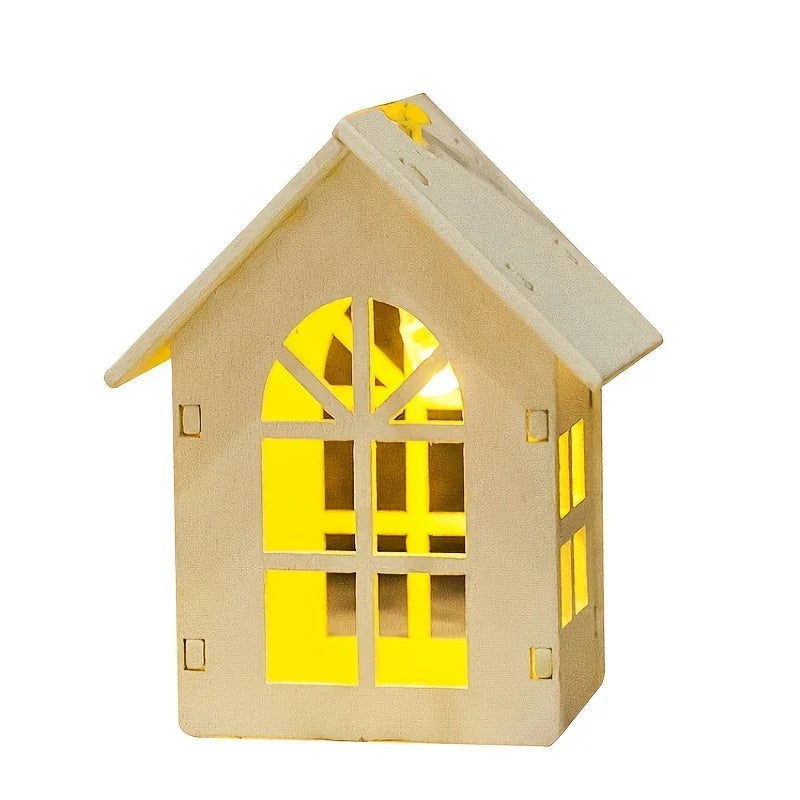 LED lichtslinger met mini-huis – Decoratieve kerstverlichting voor binnengebruik