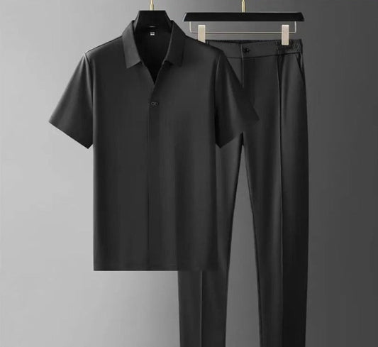 Novera Luxe Heren Set Polo Broek Comfortabele Outfit