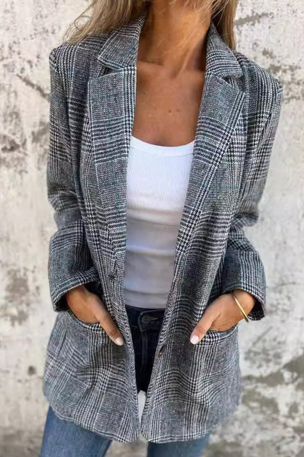 Dames Geruite Blazer – Elegante en Comfortabele Blazer voor Elke Gelegenheid