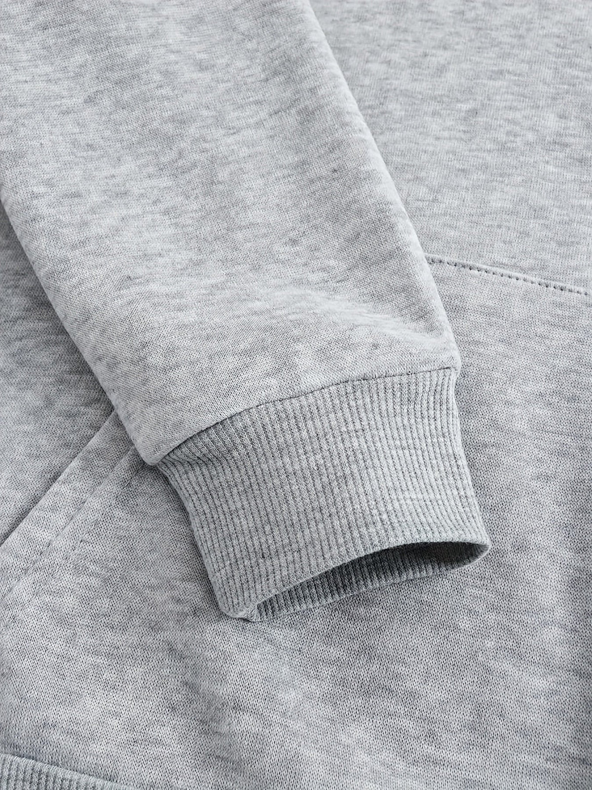 Lichtgrijze hoodie met kattenprint en capuchon voor unisex