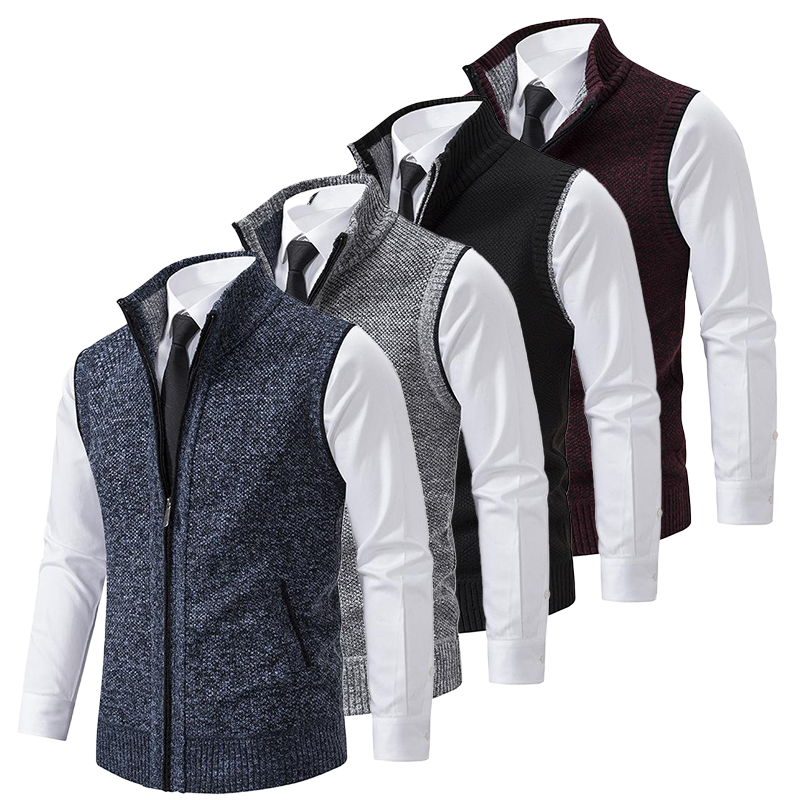 Herenvest Elegant Gebreid – Stijlvol Vest voor Mannen, Perfect voor Werk & Vrije Tijd