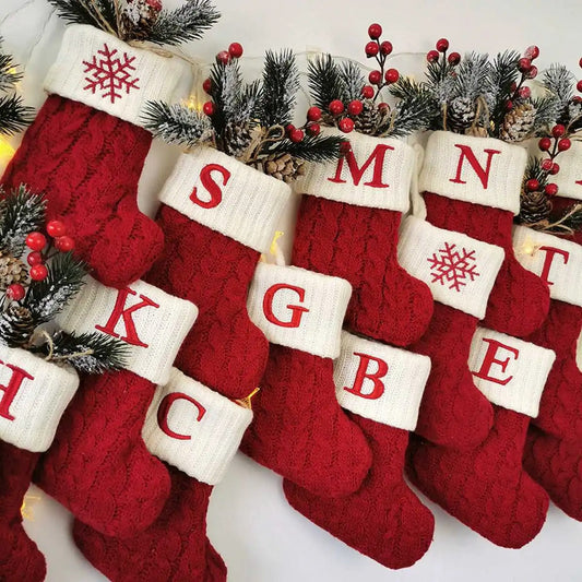 KerstPoot Kerstsokken met Letters – Feestelijke Boomhanger