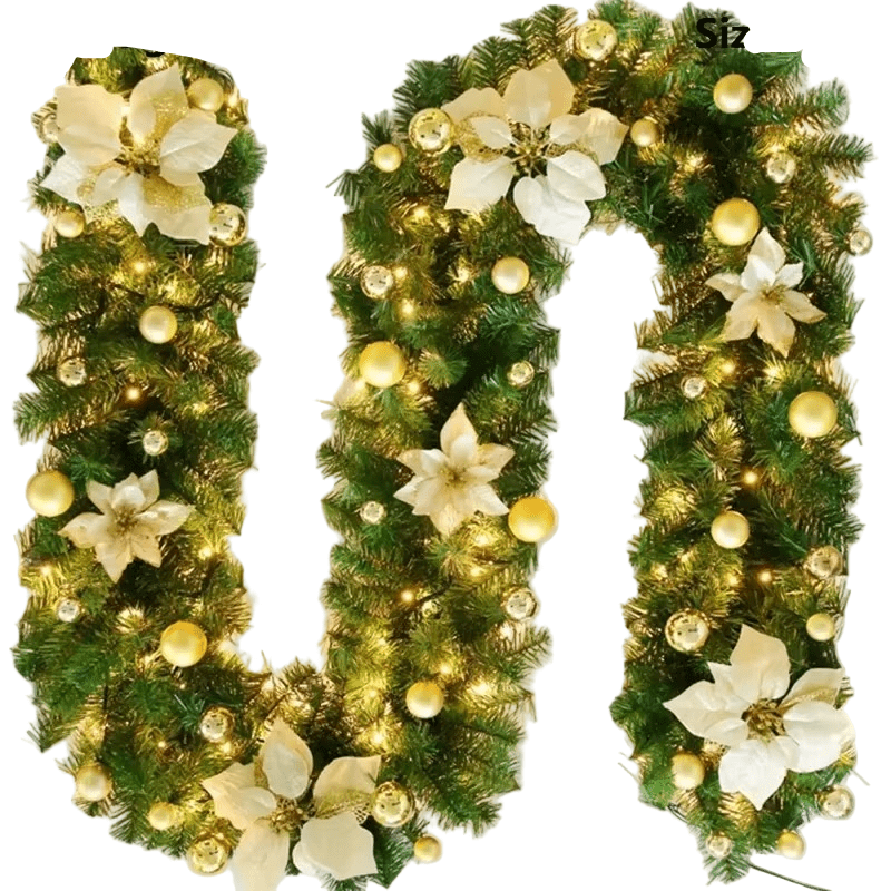 Verlichte Kerstslinger 2,7 m met Warmwitte LED Verlichting