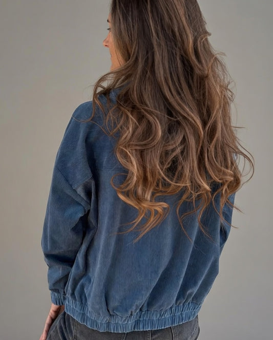 Corduroy Lentejas met Capuchon voor Dames – Lichtgewicht Casual Voorjaarsjack