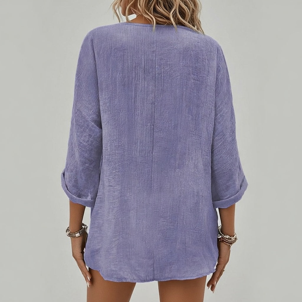 Veloura Dames Comfortshirt van Katoen met Elegante Pasvorm