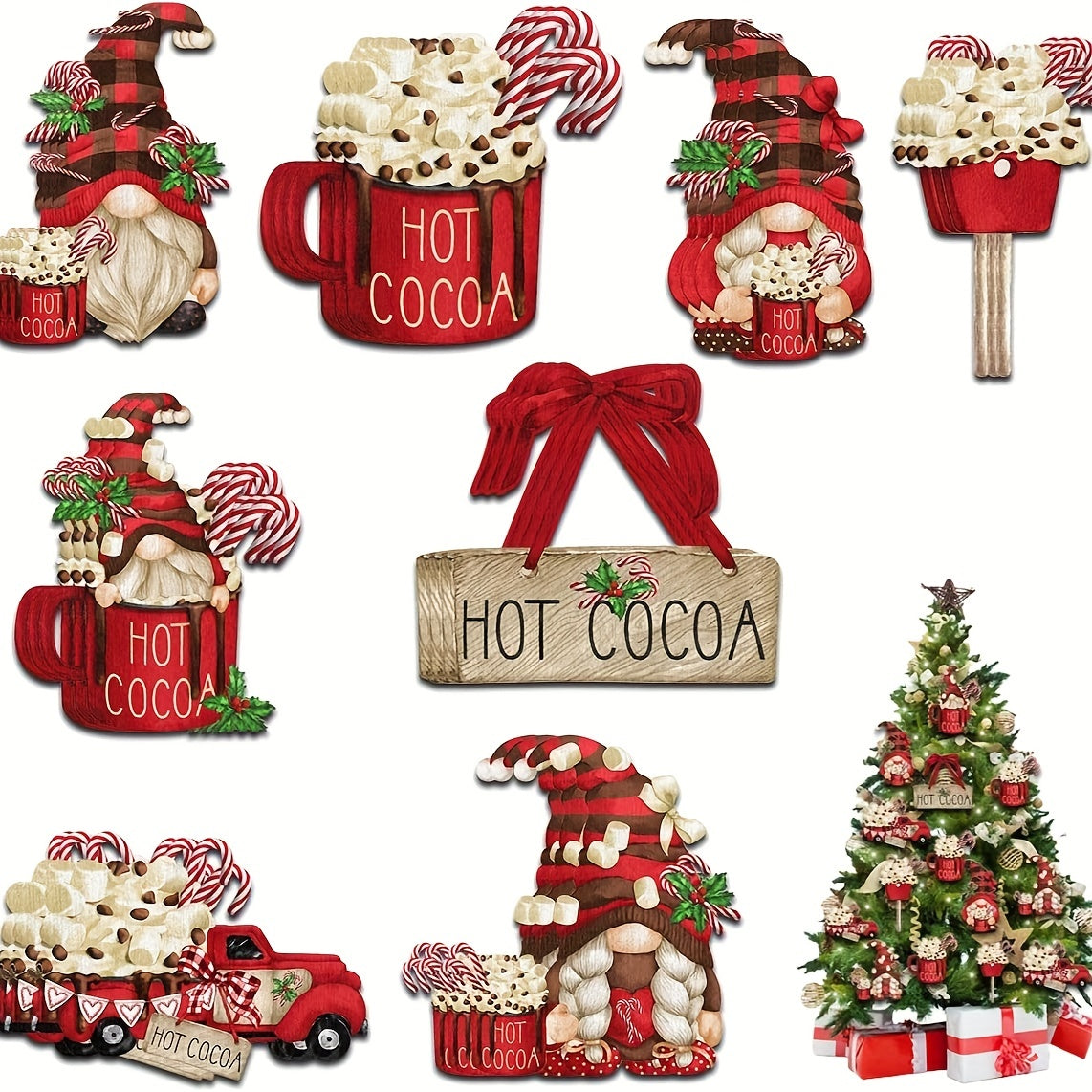 Feestelijke Blijdschap Ornament Set – Voor een Gezellige Sfeer