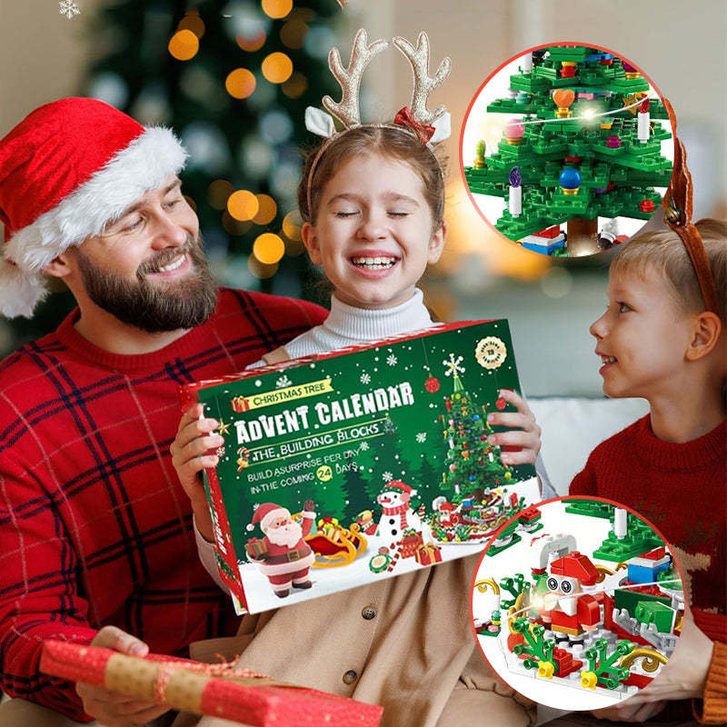 Kerstboom Adventskalender Bouwset – 1102 Onderdelen en 24 Dozen