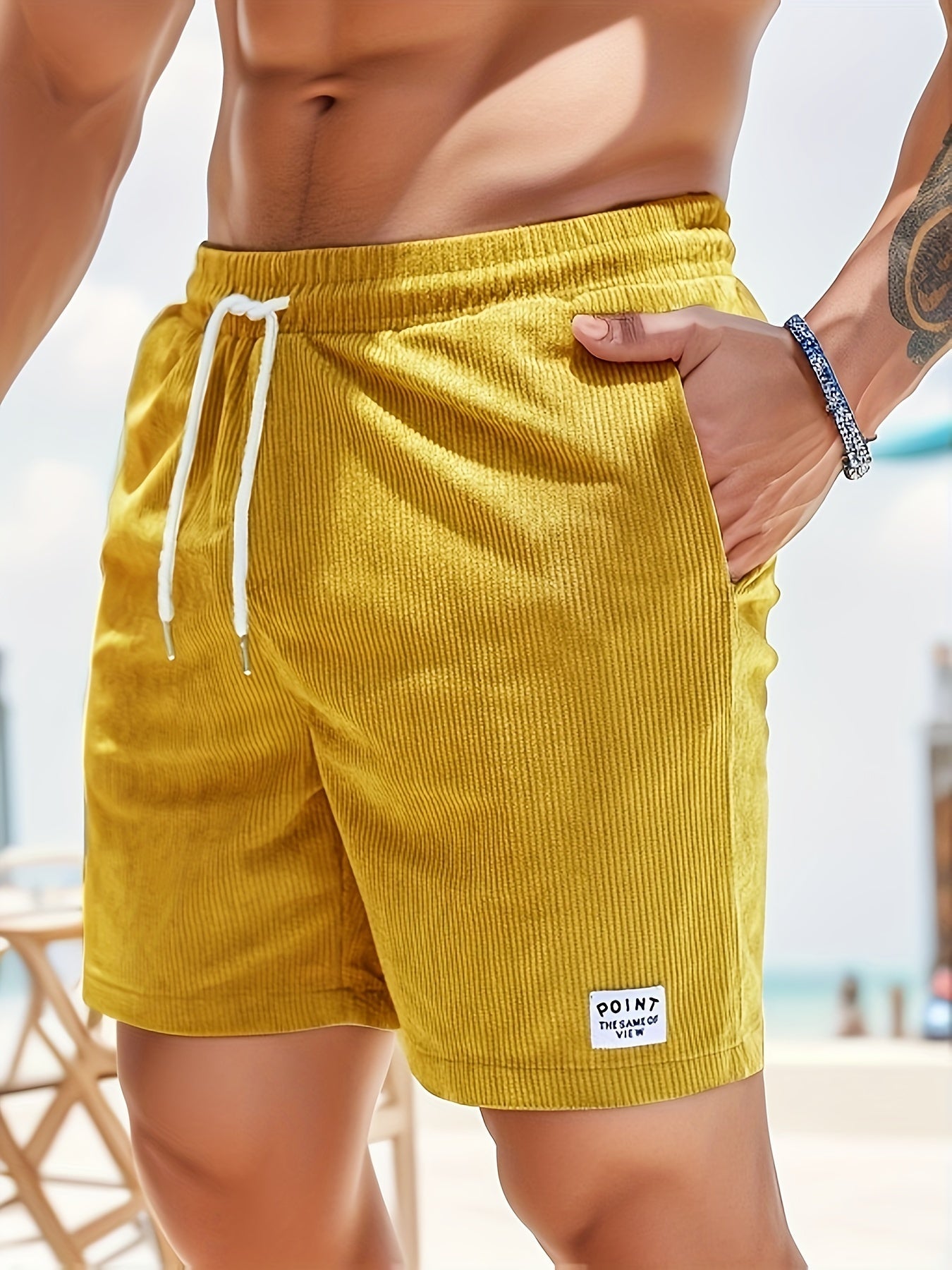ZomerRib Heren Korte Broek – Comfortabele Ribstof Zomershort