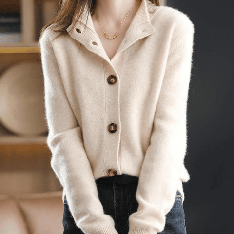 Zachte Dames Gebreide Kasjmierlook Vest – Warm & Elegant