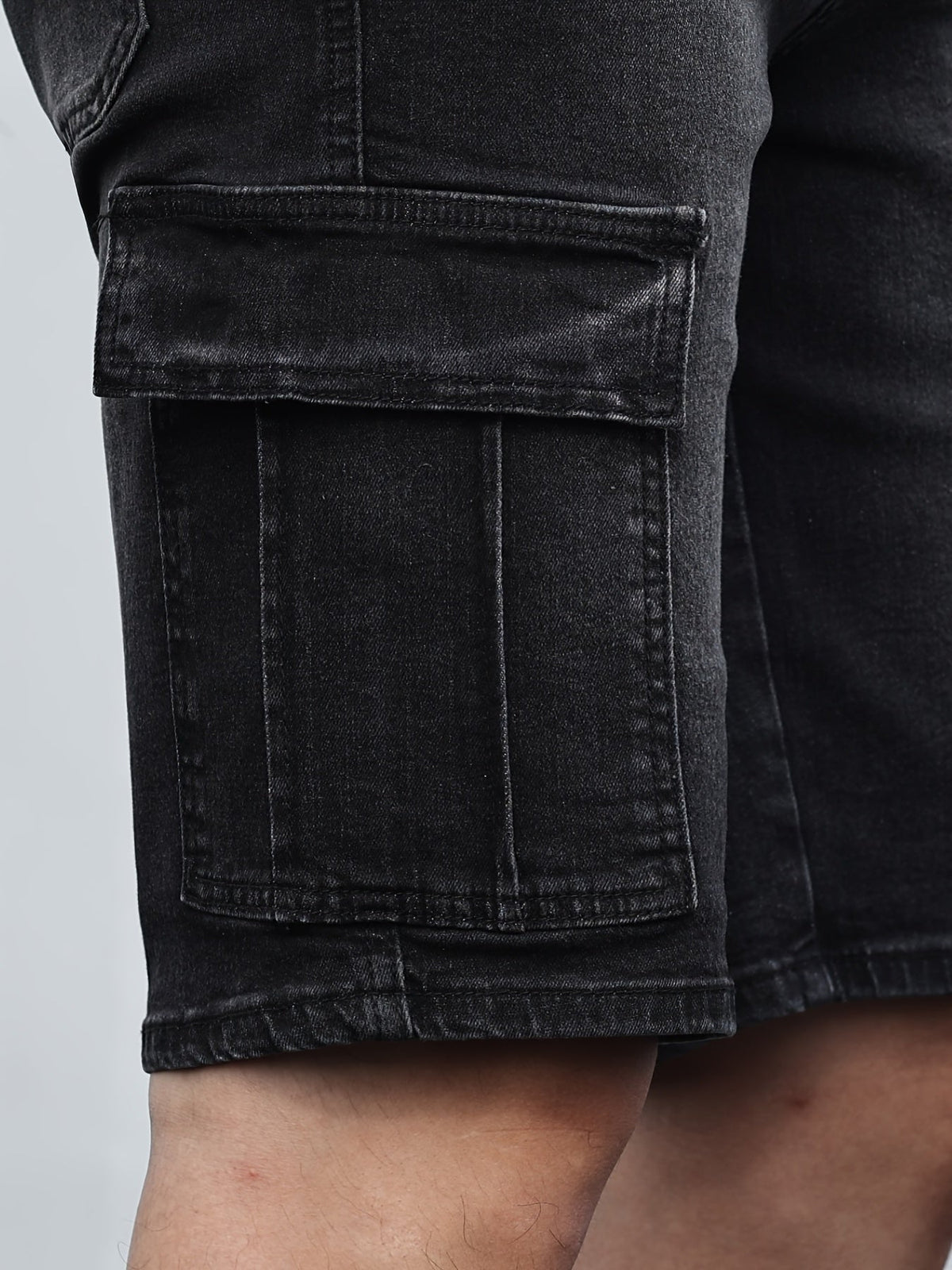 Heren Denim Cargo Short – Korte Broek met Cargozakken