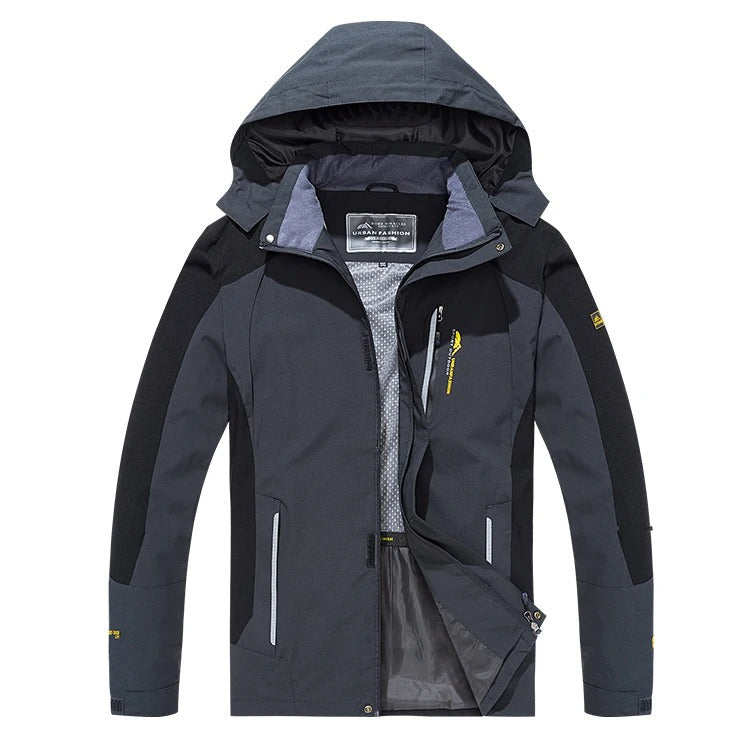 Heren Outdoorjas Water- en Winddicht met Capuchon voor Wandelen