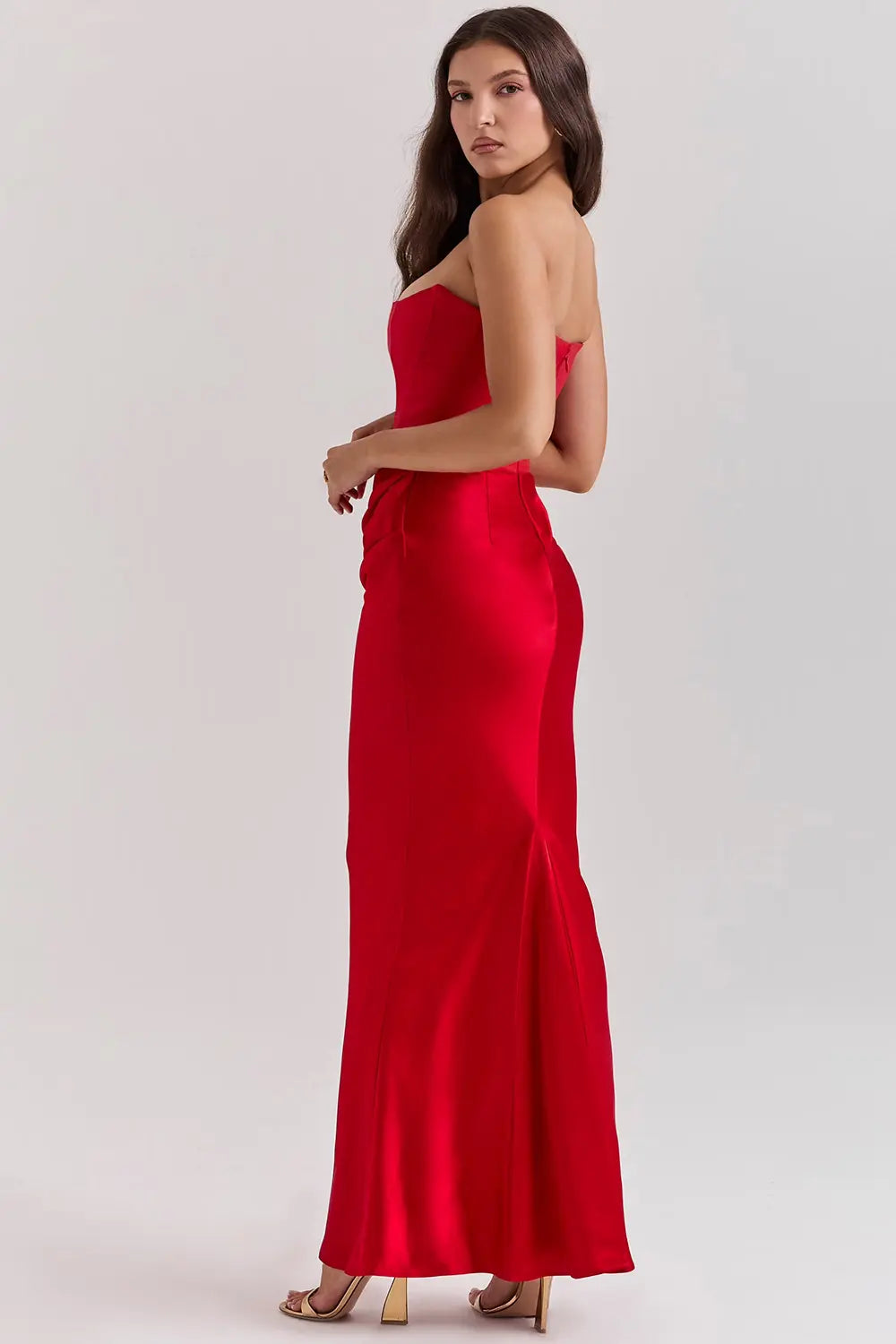 Nachtglans Korsetjurk Strapless Elegante Feestjurk Voor Dames