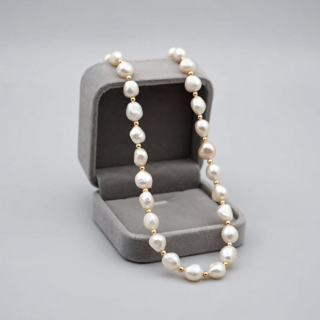 Elara Zoetwaterparel Hanger Ketting Dames Elegant Tijdloos