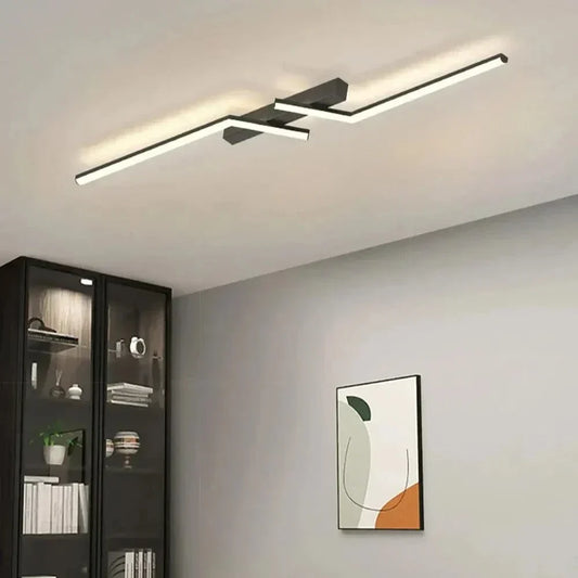 Dimbare LED Plafondlamp – Zwart Gouden Verlichting met Afstandsbediening