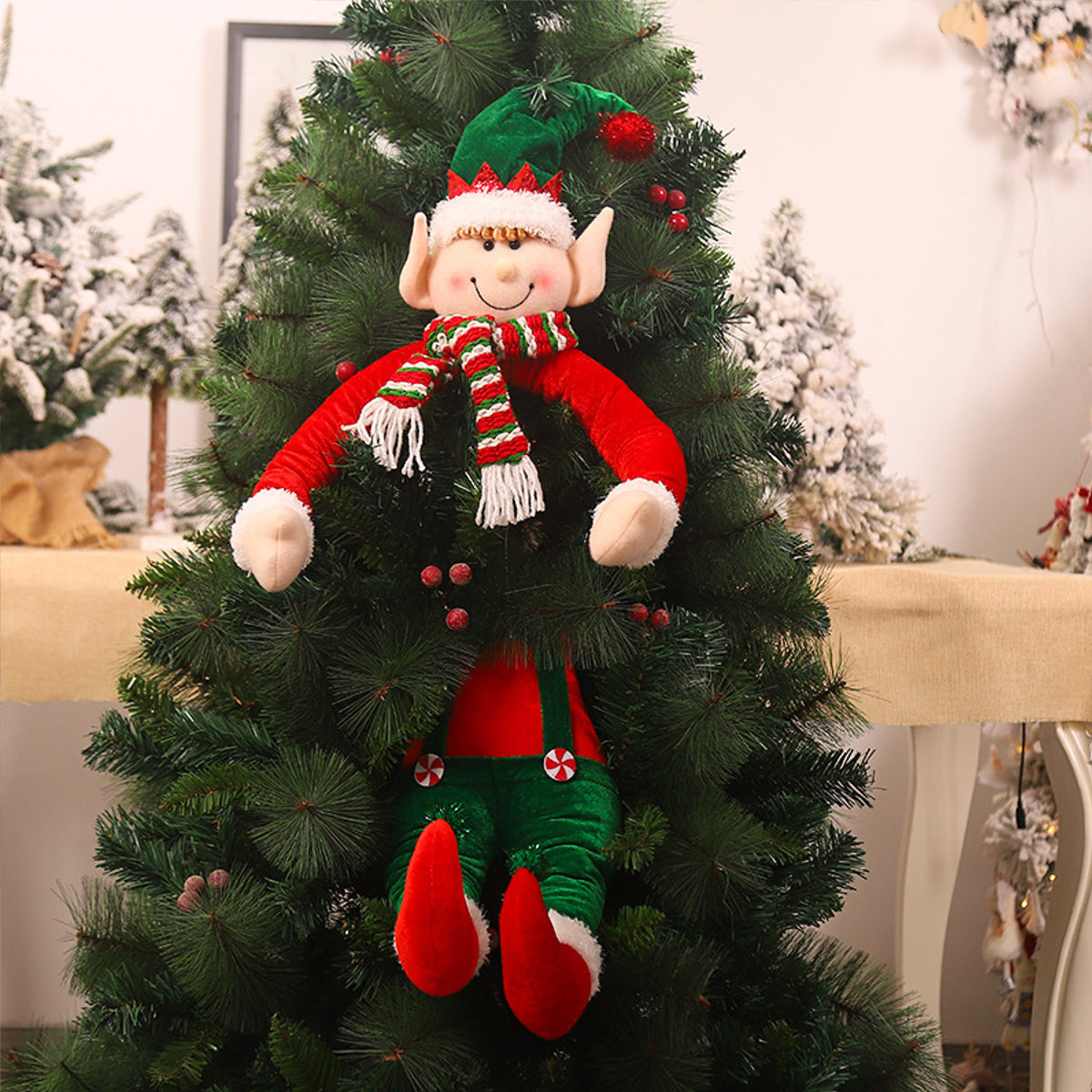 Kerstpop Hanger – Kerstman of Kerstelf voor Boom en Feestdecoratie