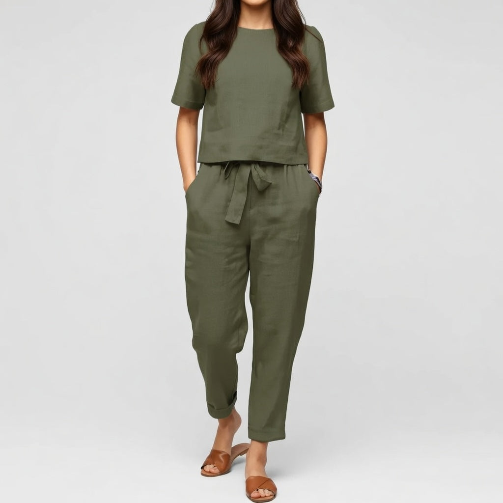 Luchtige Dames Zomerset – Comfortabele Tweedelige Outfit