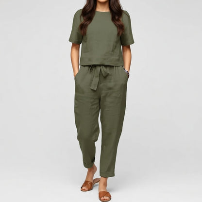 Luchtige Dames Zomerset – Comfortabele Tweedelige Outfit
