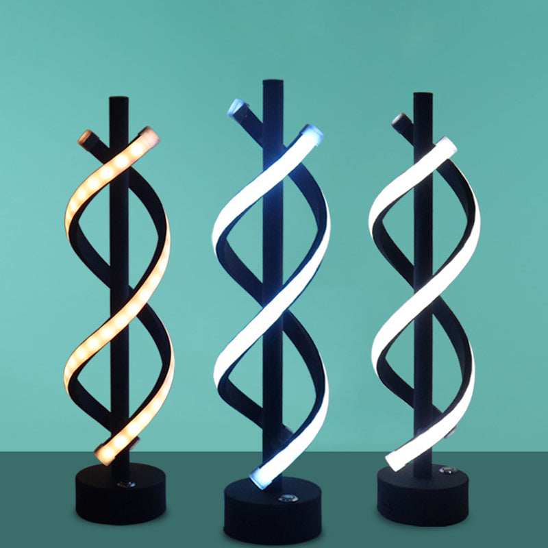 Nordic Dual Spiral LED-lamp – modern ijzeren stripdesign