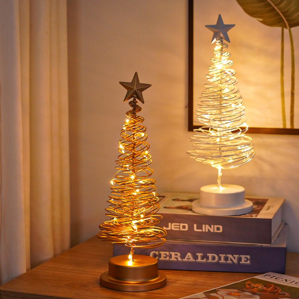 Tafellamp met LED-lampen en metalen boom