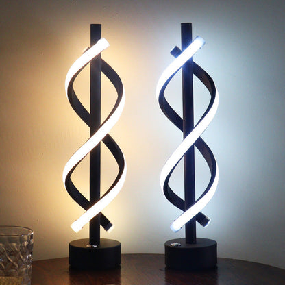 Nordic Dual Spiral LED-lamp – modern ijzeren stripdesign