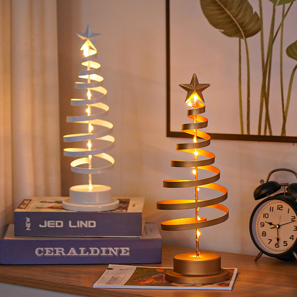 Tafellamp met LED-lampen en metalen boom
