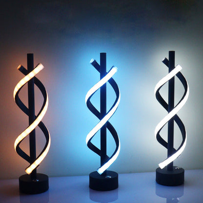 Nordic Dual Spiral LED-lamp – modern ijzeren stripdesign