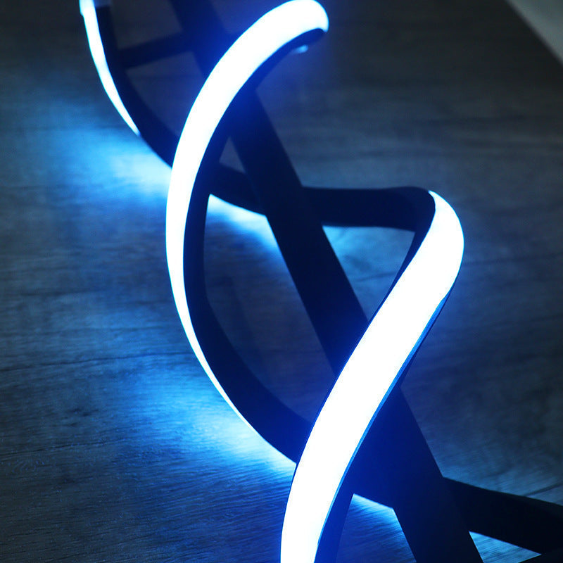 Nordic Dual Spiral LED-lamp – modern ijzeren stripdesign