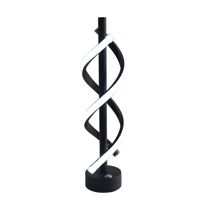 Nordic Dual Spiral LED-lamp – modern ijzeren stripdesign