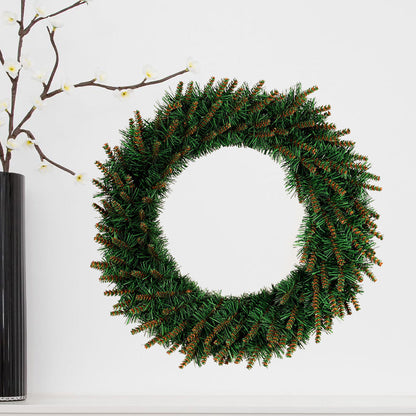 Kerstkrans met LED – Groene Deur- en Wanddecoratie voor Kerst