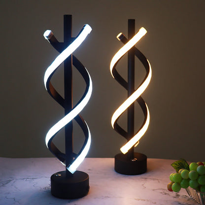 Nordic Dual Spiral LED-lamp – modern ijzeren stripdesign