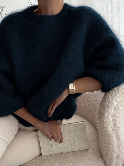 Damestrui Elegant Lange Mouwen Oversized Gebreid Herfst/Winter – Casual Stijl
