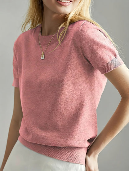 Norelle lichte dames top korte mouwen casual ademend shirt
