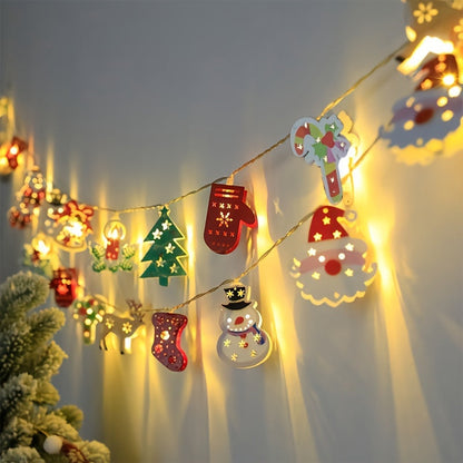 Vrolijke LED Kerstverlichting met Sneeuwpoppen en Kerstbomen