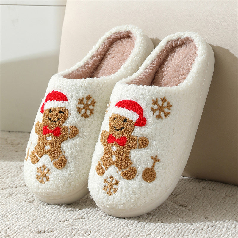 Kerstknus Kerstpantoffels met Pluche Voering en Antislipzool