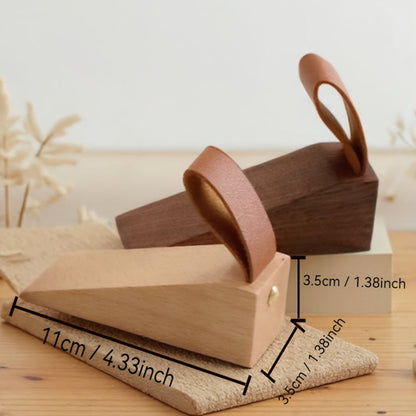 NordGrip - Deurstopper van massief hout – Minimalistisch Scandinavisch antislip wig