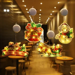 Kerstlicht Figuren – 3-Delige LED Set voor Ramen en Deuren