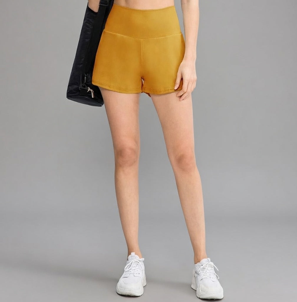 Lyvera Dames 2-in-1 Sportshort – Ademend Hardloopshort met Binnenbroek